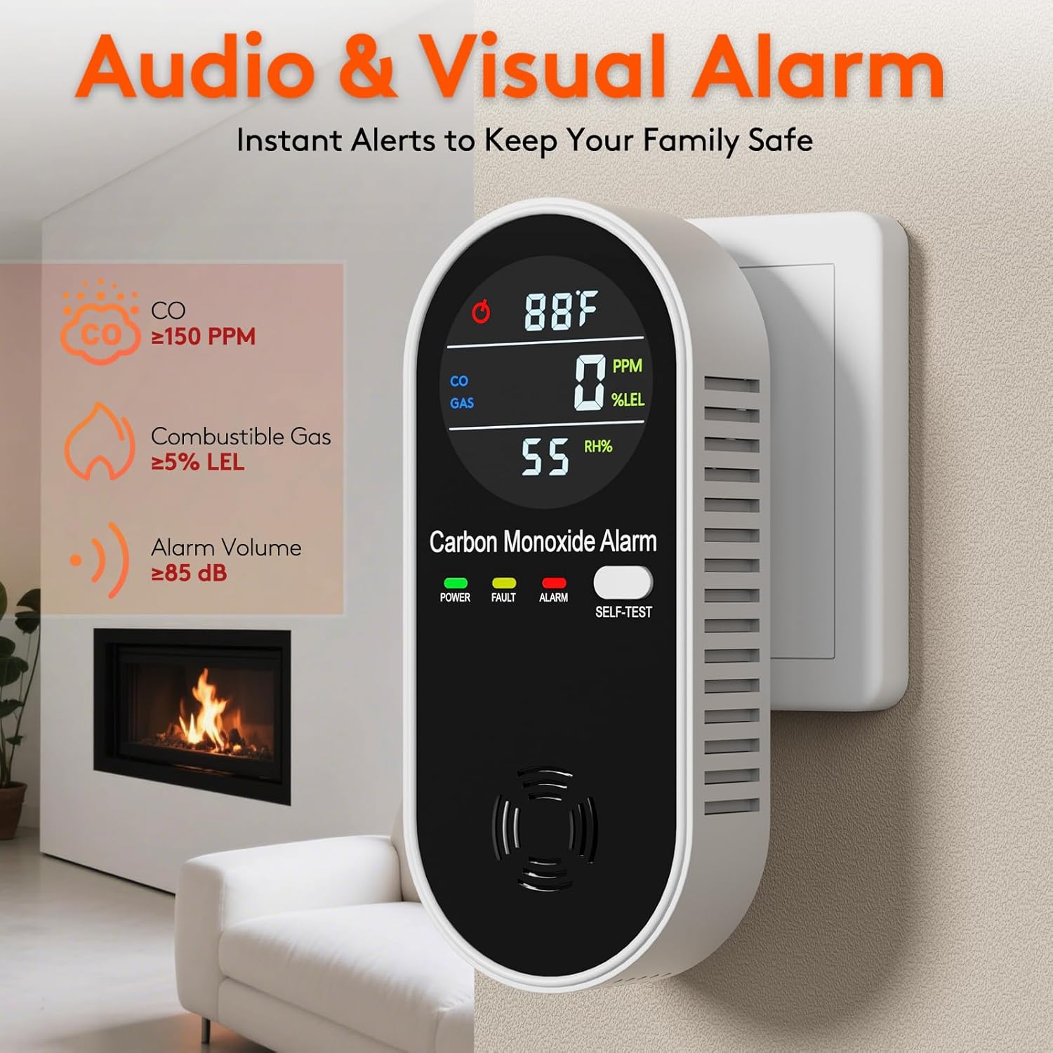 一酸化炭素検知器、4イン1天然ガス漏れ検知器、コンセント付き壁COアラーム、ACソケット付き、RV、自宅、ホテル用の温度と湿度モニタ Amazon.co.jp:  一酸化炭素チェッカー【4in1 CO/温度/湿度/ライト機能・340時間連続作動・懐中電灯代用可】COセンサー搭載警報器 100dB ... ポータブル一酸化炭素検出器プラグイン 4-in-1 ガス検知器 家庭、RV、ホテルの部屋用 – 天然ガス&amp;COアラーム 温度