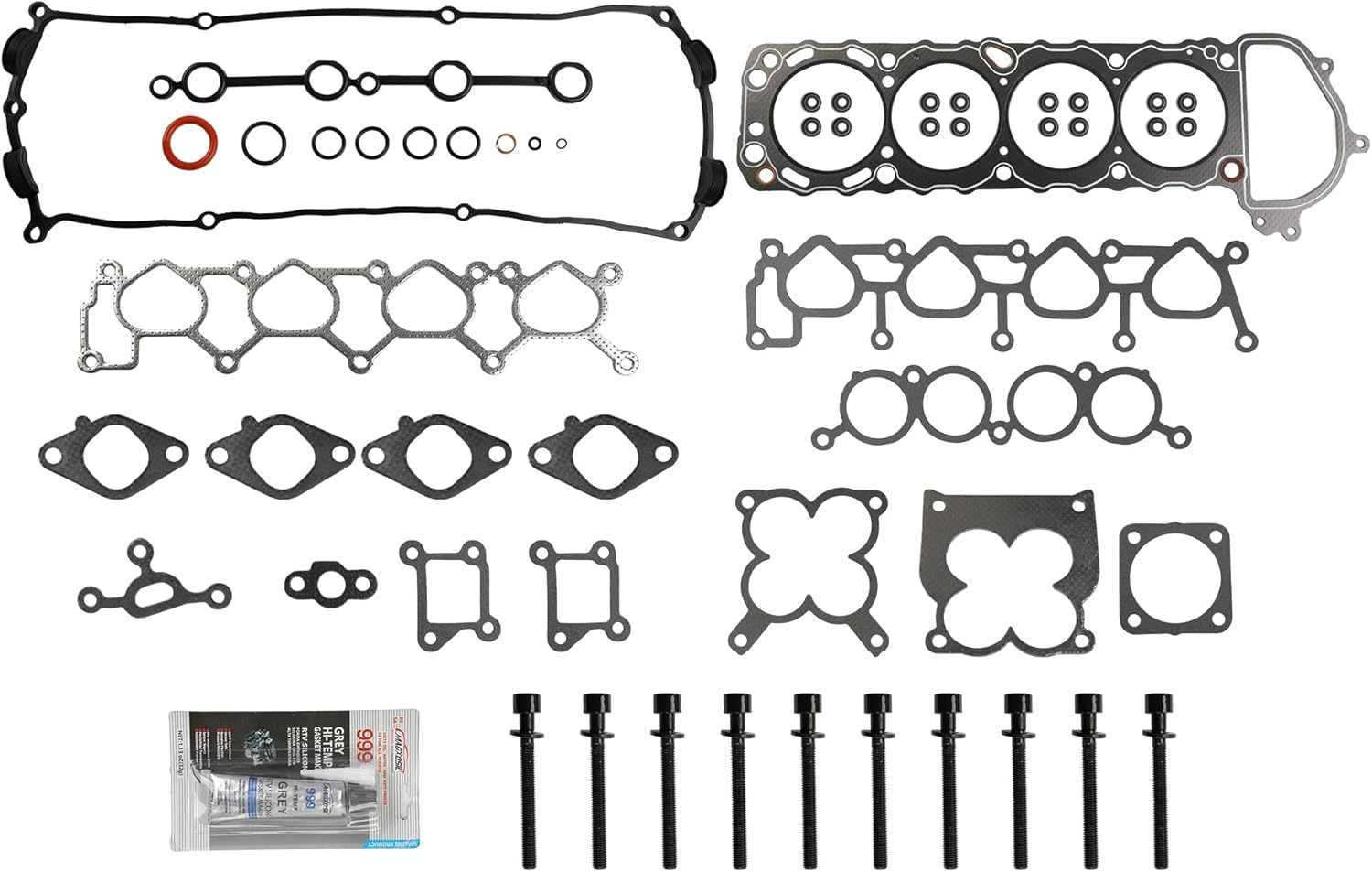 KAX HS26157PT-1 Head Gasket Kit/Set Fit for 1998 1999 2000 2003 2004 Nissan Frontier 2.4L, 2001 2002 2003 2004 Nissan Xterra 2.4L