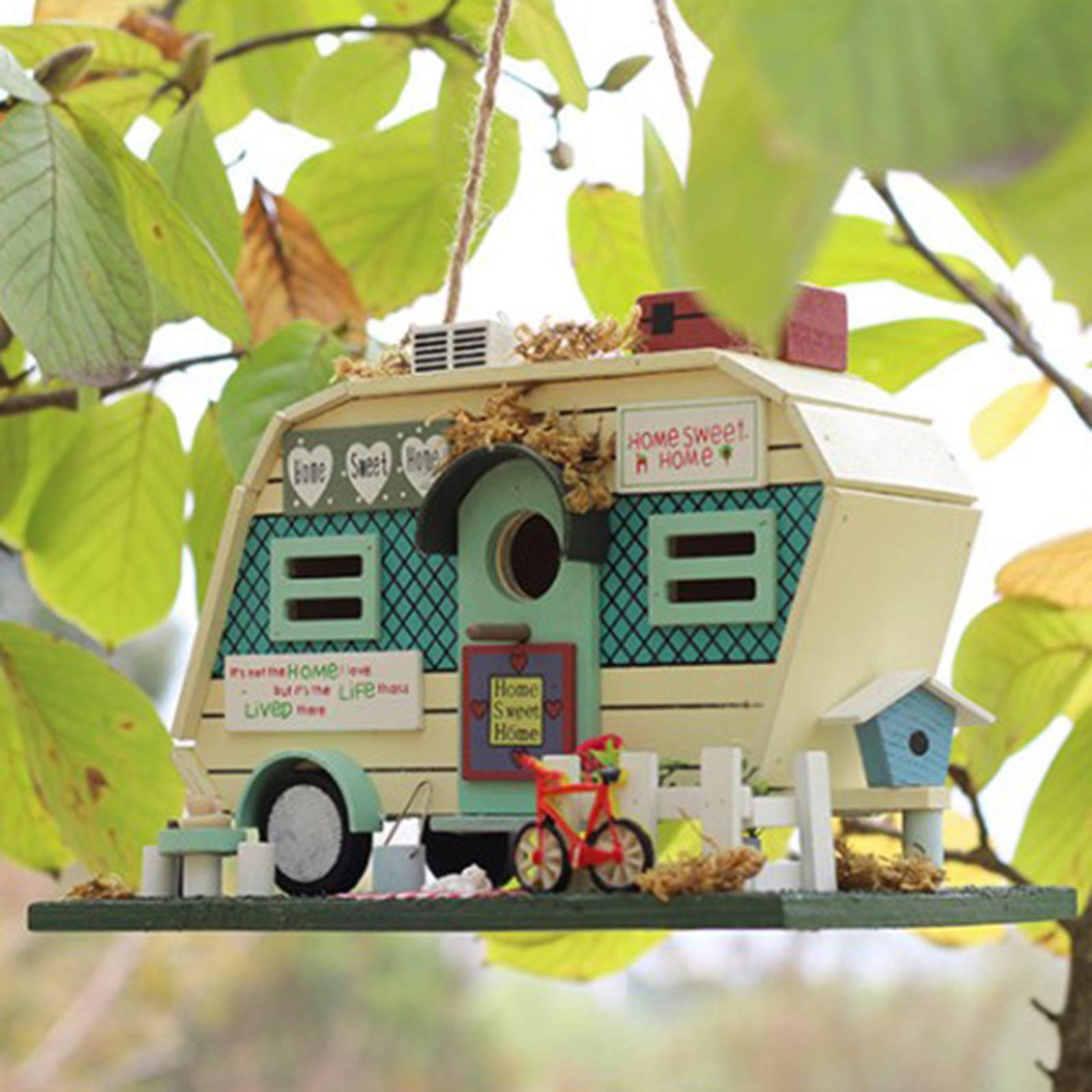 Aufwendiges Design,Vogelfutterhaus groß aus Natur-Holz,Vogelhaus zum aufhängen wetterfest,Futterhaus für Vögel, Vogelhäuschen, Vogel Haus