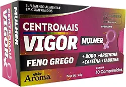 Centro Mais Vigor Mulher - 60 Comprimidos - Suplemento Energético Natural - Bem-Estar e Energia Feminina