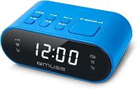 MUSE M-10 BL LED-es FM rádiós ébresztőóra - kék 1