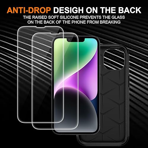 Miniatura 6 de Ezanmull Funda para iPhone 12iPhone 12 Pro, a prueba de golpes, a prueba de caídas, cuerpo completo, con 2 protectores de pantalla de vidrio