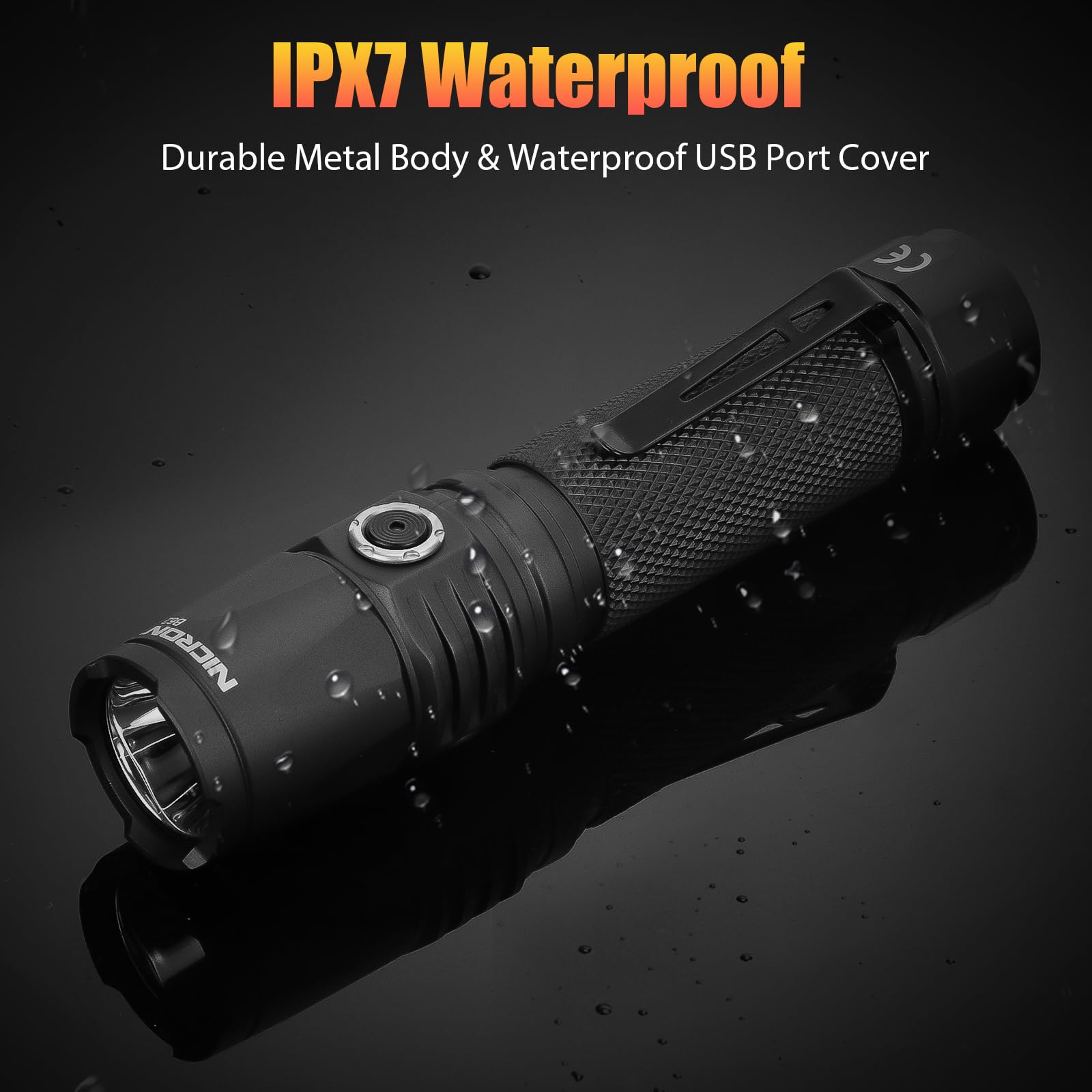 Amazon.co.jp: NICRON 1000ルーメン 充電式タクティカルフラッシュ