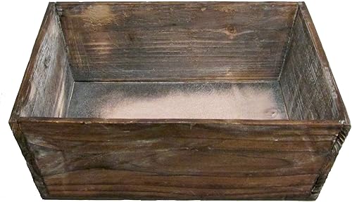 Miniatura 8 de Admired By Nature 1 caja de madera rústica pequeña de 12 pulgadas de largo, cesta de regalo, bandeja decorativa, organizador de almacenamiento