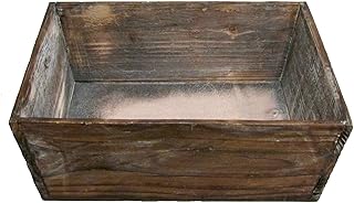 Admired By Nature Wooden Rustic Tray Box - for Plants, Home Decor, Organ...