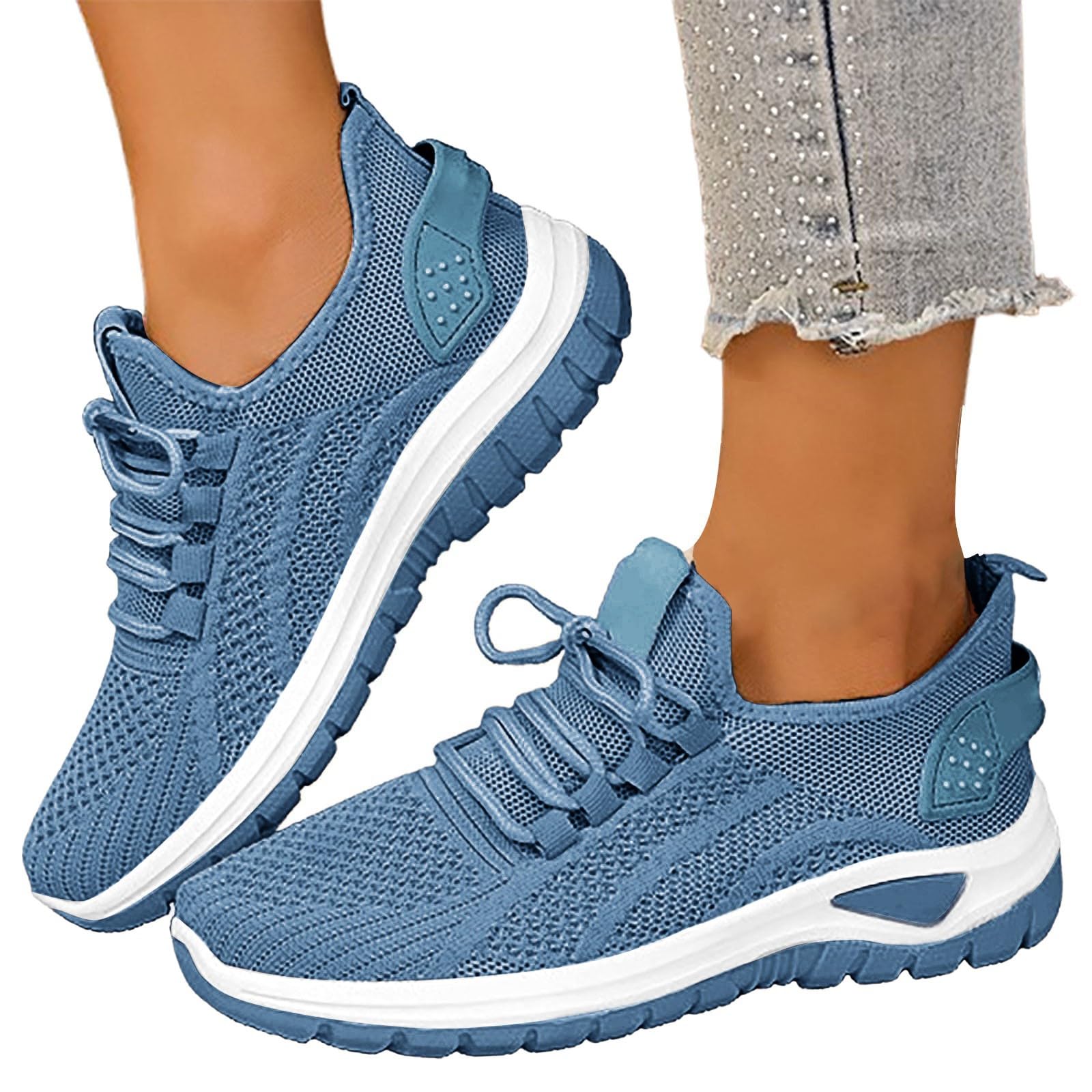 Scarpe da Ginnastica Donna Sneakers Sportive Leggere Sneakers Moda Comode Traspirante Pelle Scarpes Ortopediche Outdoor Antiscivolo