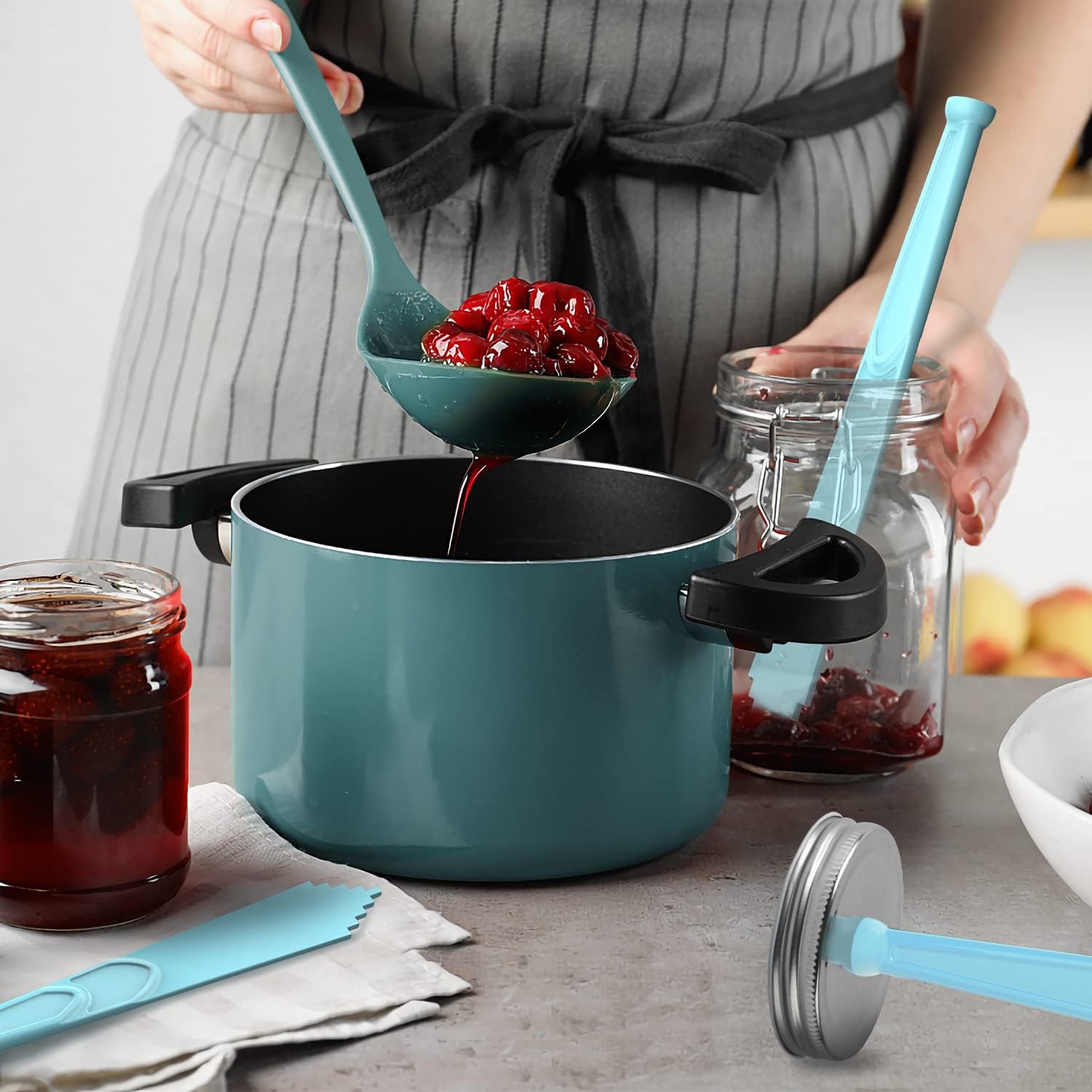Pisol Canning Magnetic Jar Lid Lifter and Bubble Popper Remover Measurer