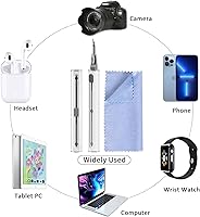 Vista 6 de Kit de limpieza para Airpods, kit de limpieza de auriculares para Airpods Pro 1, 2, 3, bolígrafo de limpieza multifunción con cepillo suave, esponja