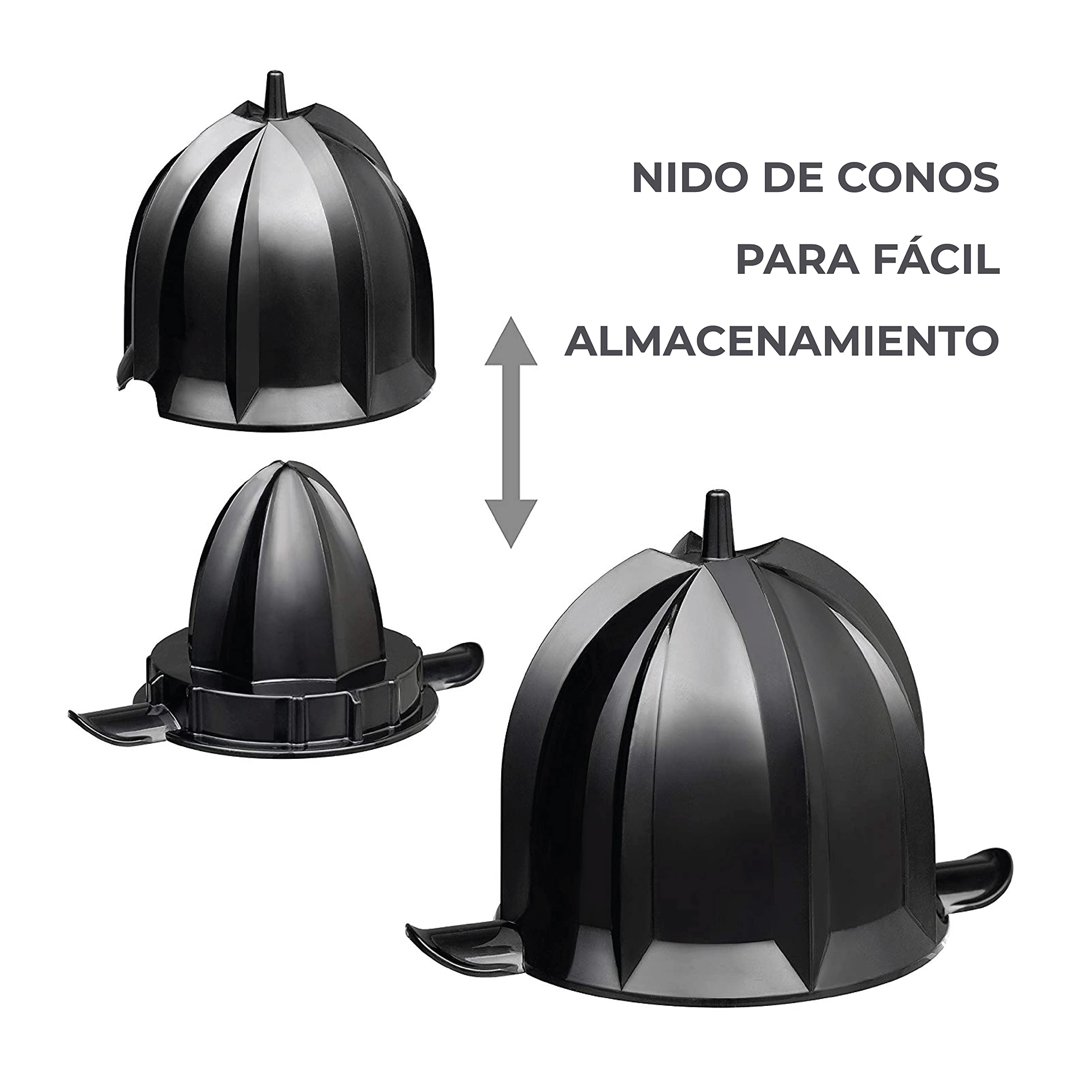Muller Kitchen MK-6051 - Exprimidor eléctrico (motor de 160W, INOX filtrar, incluye 2 tamaños de cono, con brazo de palanca)