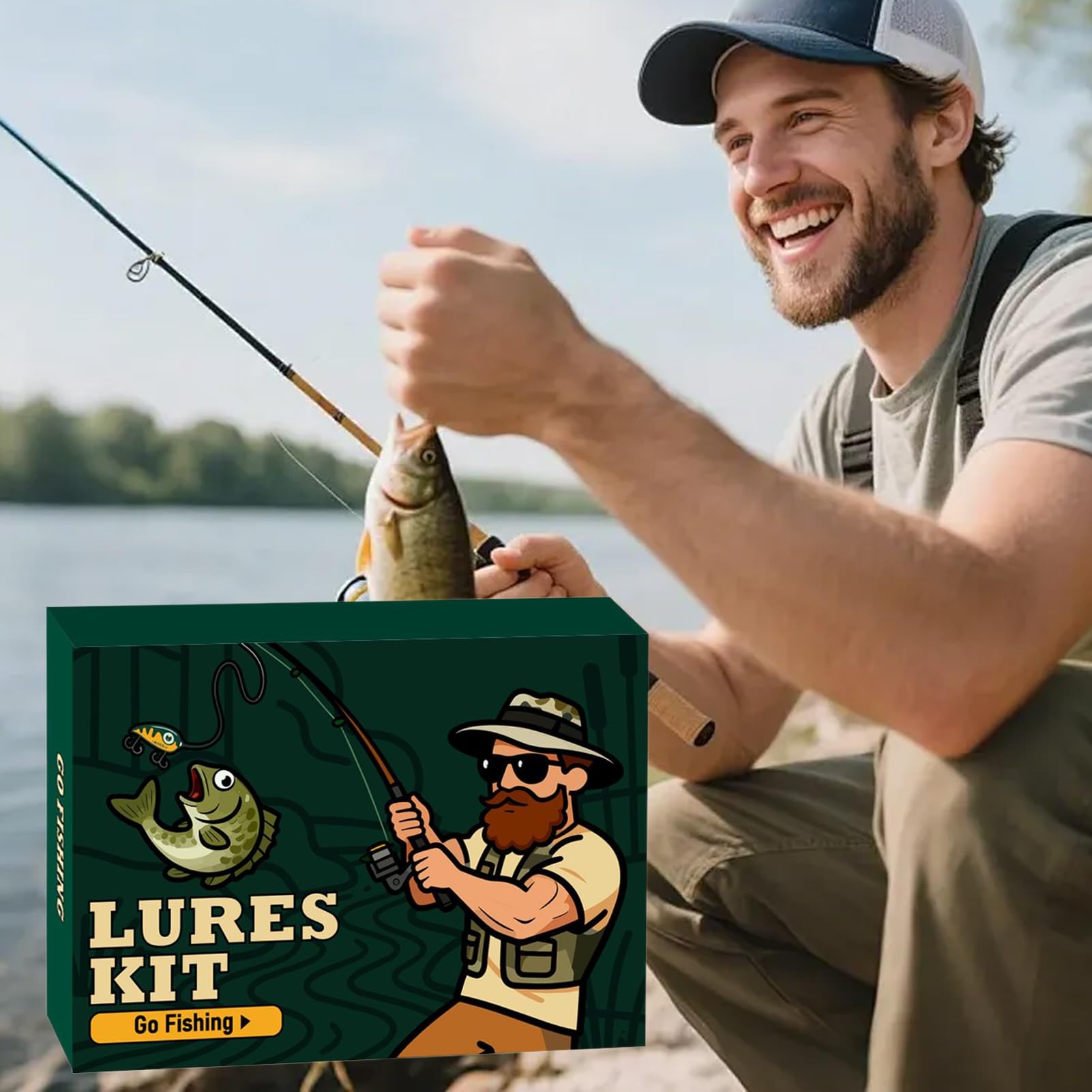Angelköder Adventskalender 24 Tage Mit Spaß Und Festlichem Angelzubehör | Weihnachts Angelausrüstung Adventskalender Für Erwachsene Jugendliche Angler Und