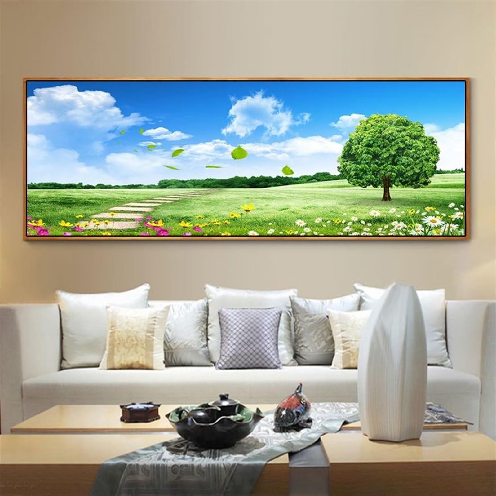 Peinture Diamant Adulte Anti-Stress Grand Format 50x100cm Kit Complet pour Décoration Murale