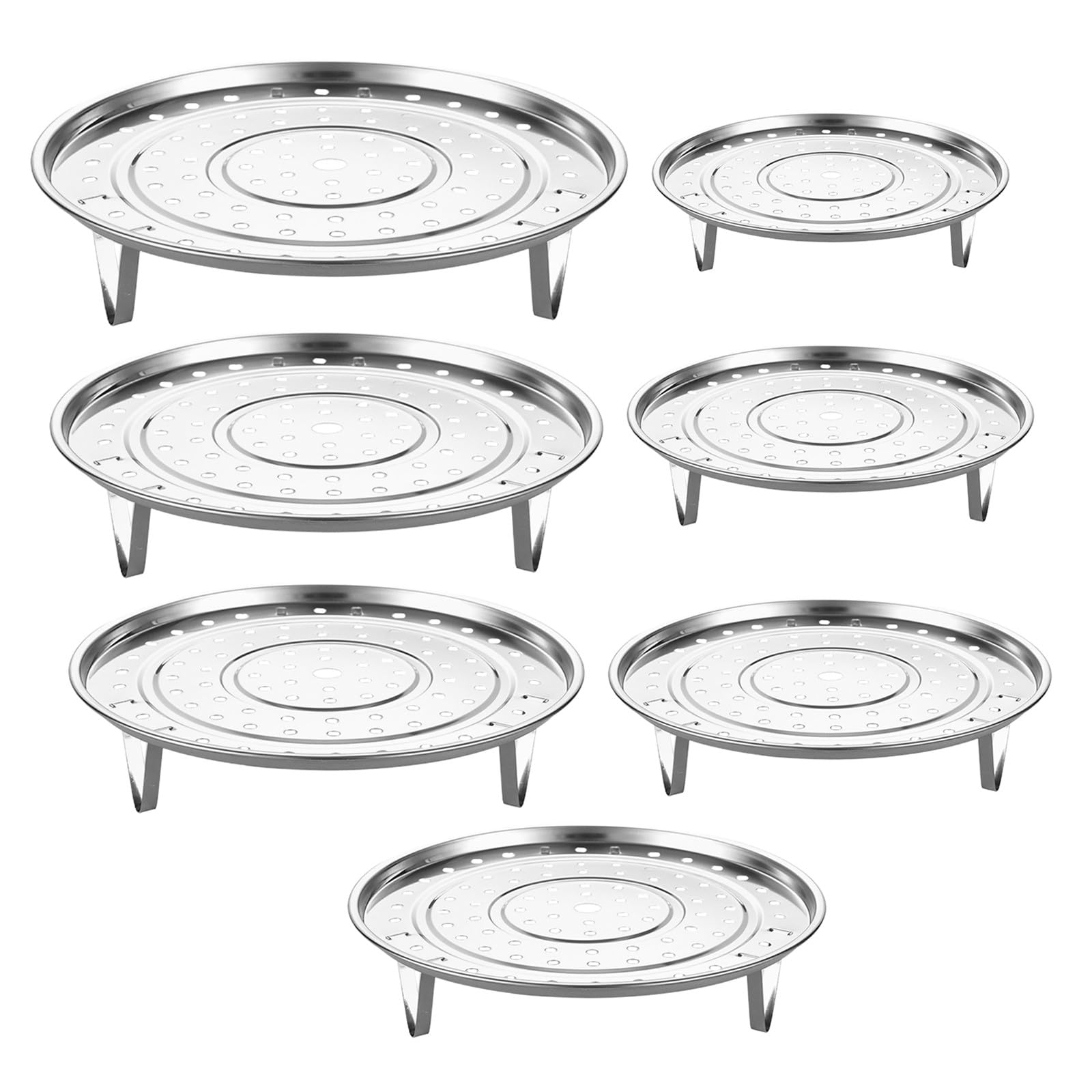 Set di 7 inserti per vassoio di cottura a vapore in acciaio inox con