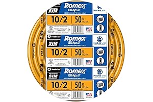 Southwire Romex Brand 10/2 Gauge 220 Volt Solid Indoor NM-B Wire 50 ft Coil