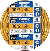 Southwire Romex SIMpull 10/2 NM-B Cable 50ft Coil - Easy-Pull Copper Wire for Residential Wiring