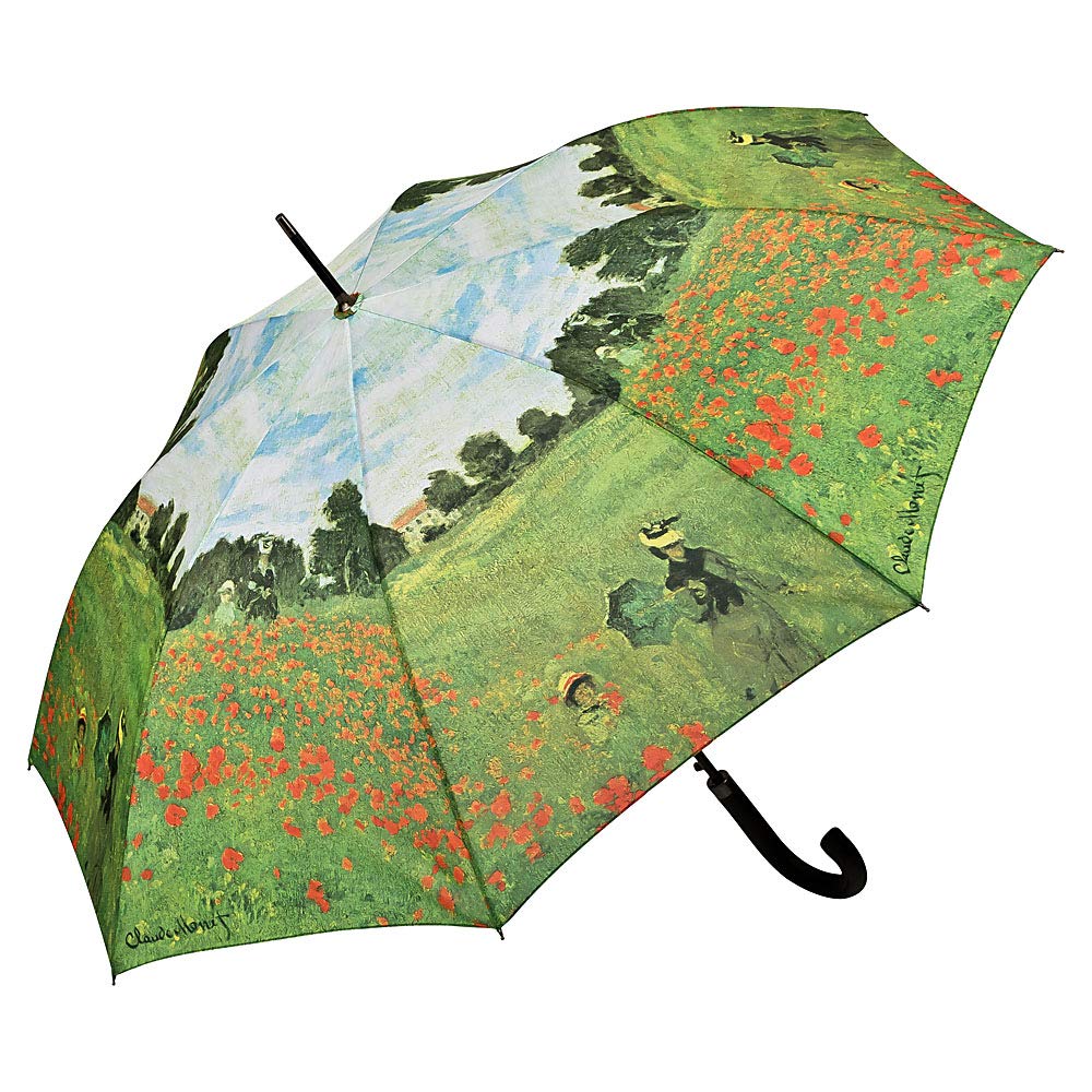 Von Lilienfeld Women's Multicolour Von Lilienfeld® Umbrella Automatic Men Motif Art Floral Claude Monet Field Of Poppies
