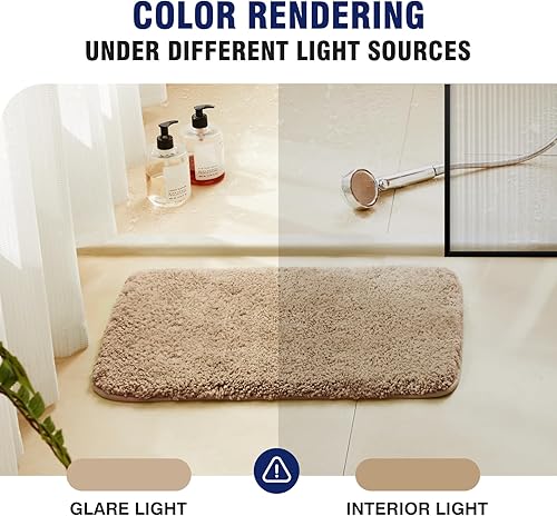 Miniatura 7 de TECHMILLY Alfombras de baño súper suaves, absorbentes, gruesas, antideslizantes, de secado rápido, lavables a máquina, para suelo de baño, bañera y