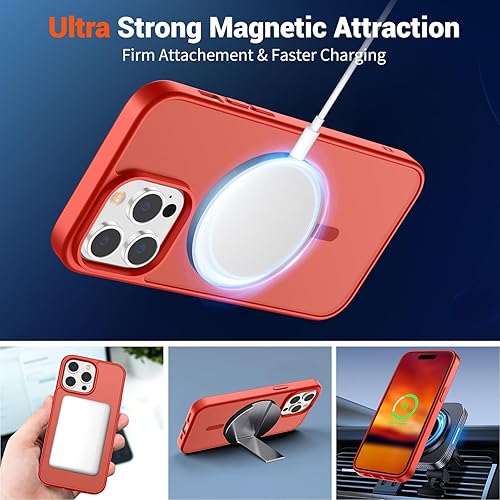 Miniatura 174 de SUPFINE Funda magnética para iPhone 11 (compatible con MagSafe) (protección contra caídas de grado militar), translúcida mate a prueba de golpes