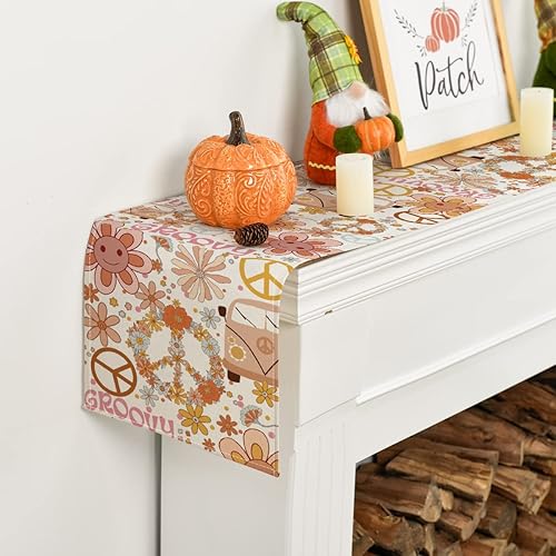 Miniatura 5 de Artoid Mode Camino de mesa con diseño de margaritas y flores, diseño de corona flotante para cocina, comedor, decoración para exteriores y fiestas