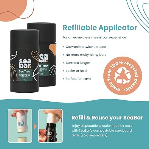 Miniatura 5 de Juego de barra de champú y acondicionador, champú para el cabello totalmente natural, vegano, sin sulfatos, ecológico, cero residuos, embalaje