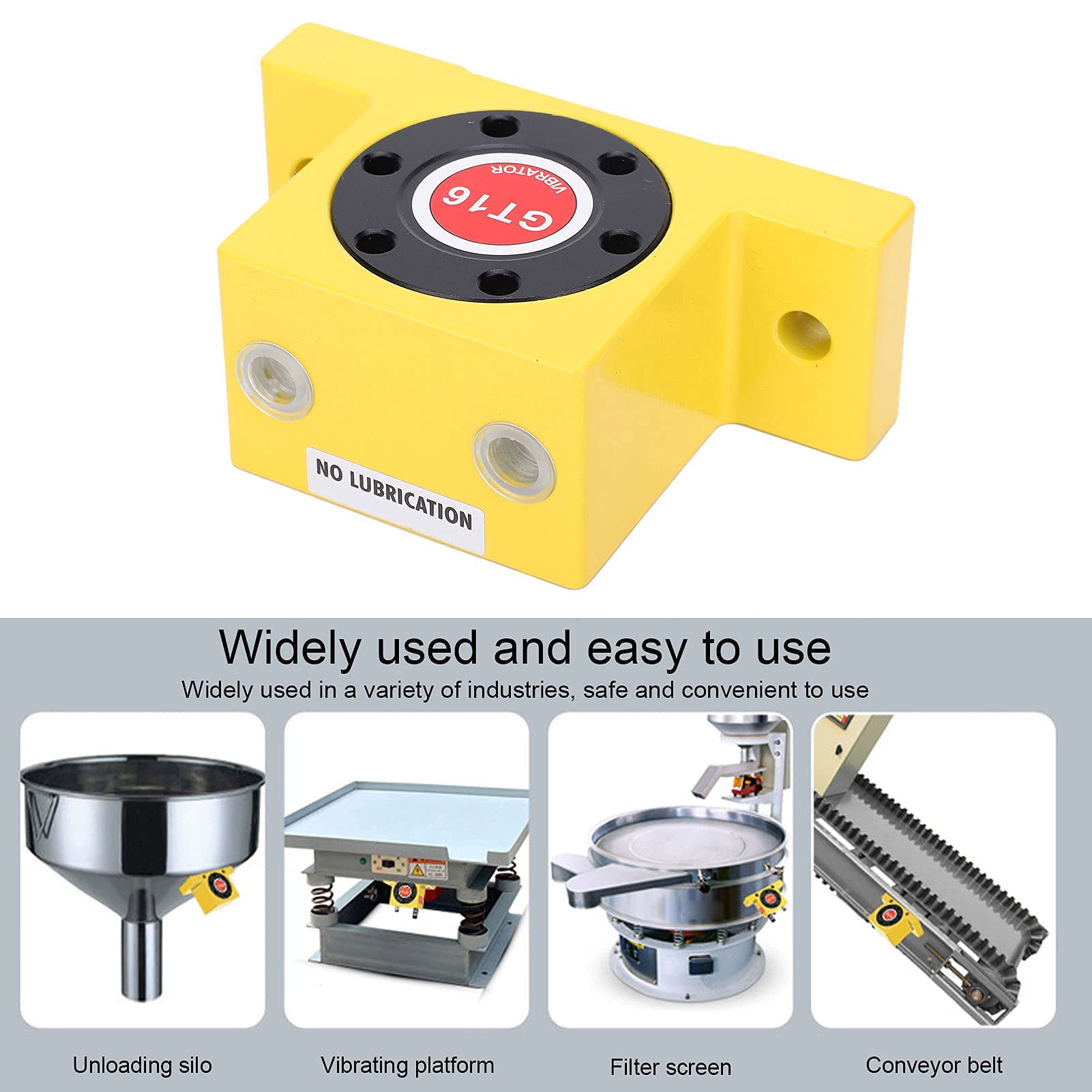 Tissting Gt-16 Vibratore Industriale Pneumatico Della Turbina, Vibratori Industriali Degli Pneumatici per le Industrie, Silo Inferiore, Piattaforma Vibrante, Nastro Trasportatore del Filtro