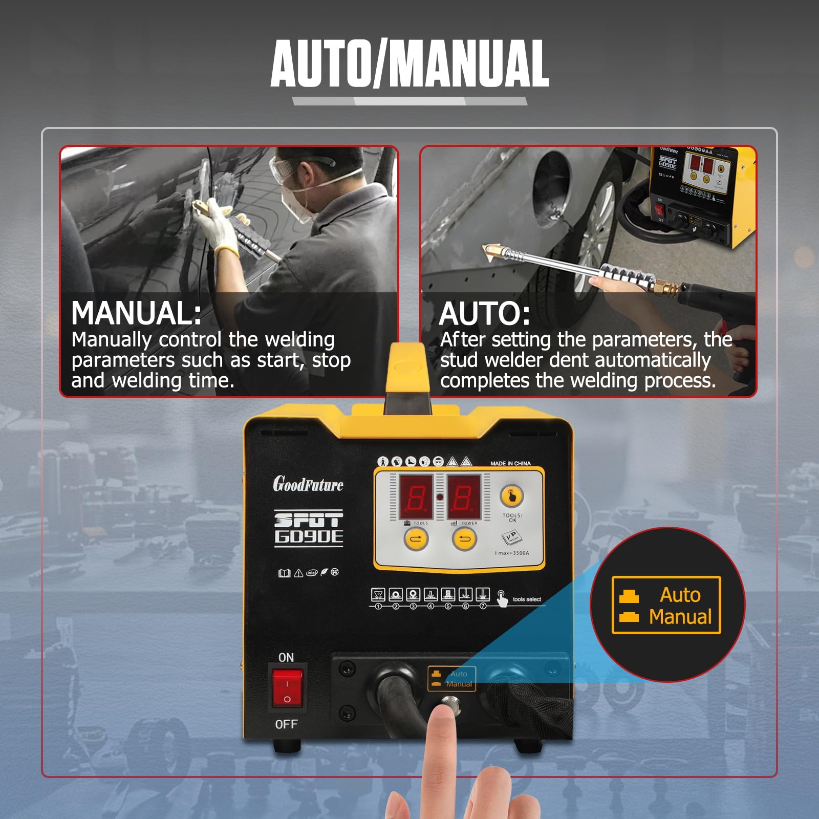 Amazon.co.jp: MOTOCOCHEデントプーラー溶接機3KWスポット溶接機デント