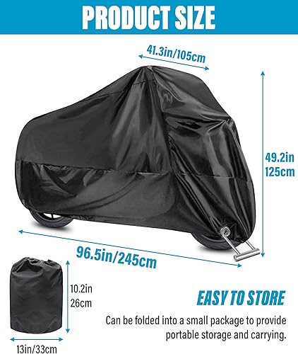 Miniatura 2 de Zlirfy Funda para motocicleta, accesorios de motocicleta, cubierta completa para motocicleta, impermeable, para exteriores, accesorios de automóvil,