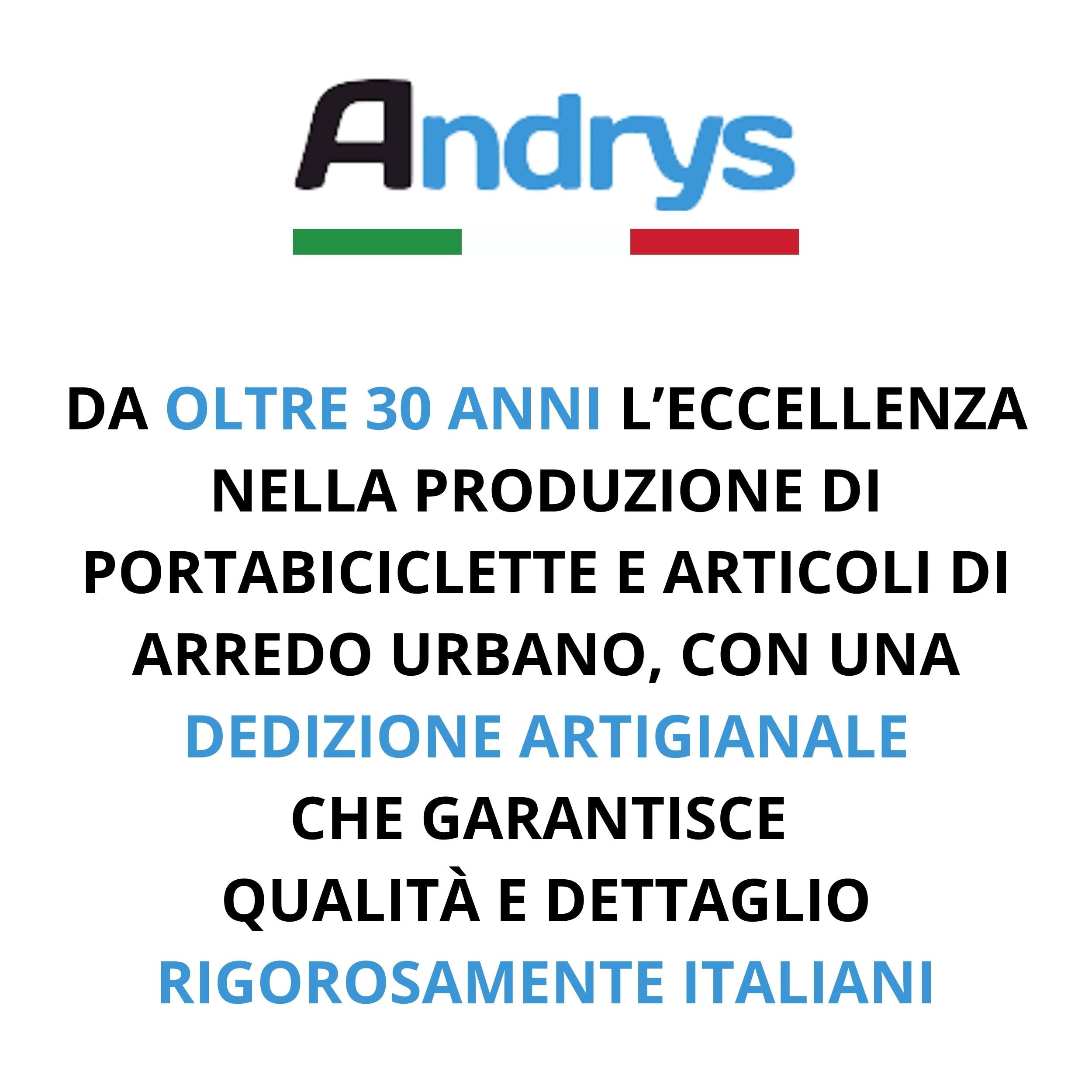 Andrys Rastrelliera Biciclette - Porta Bici da Terra per Interni ed Esterni - Posteggio Alto e Basso - Acciaio Zincato a Freddo