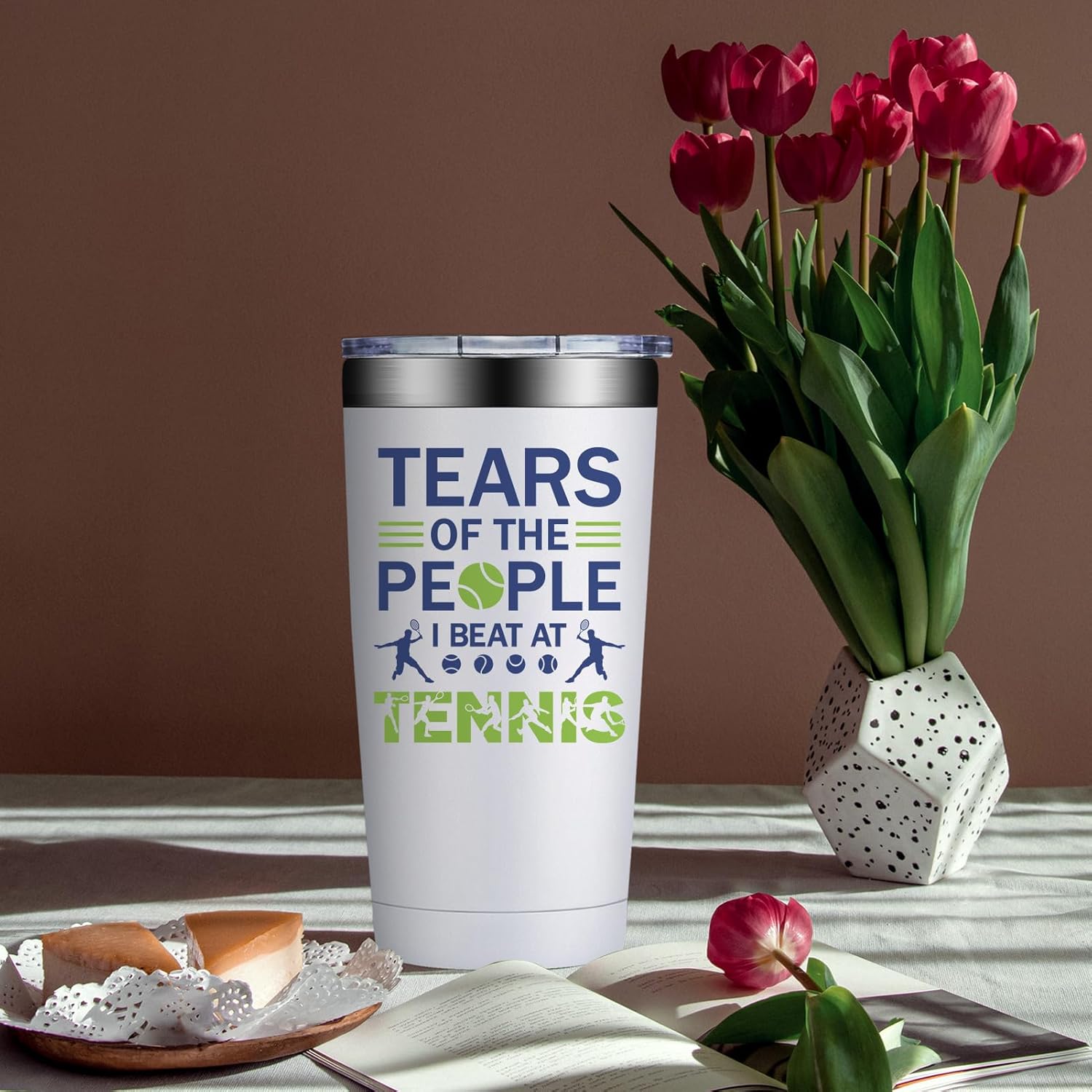 Tennis Gifts for Men Women - Christmas Gifts for Tennis Players - Funny Gift for Tenis Lovers on Birthday - 20oz Tumbler - Image 4