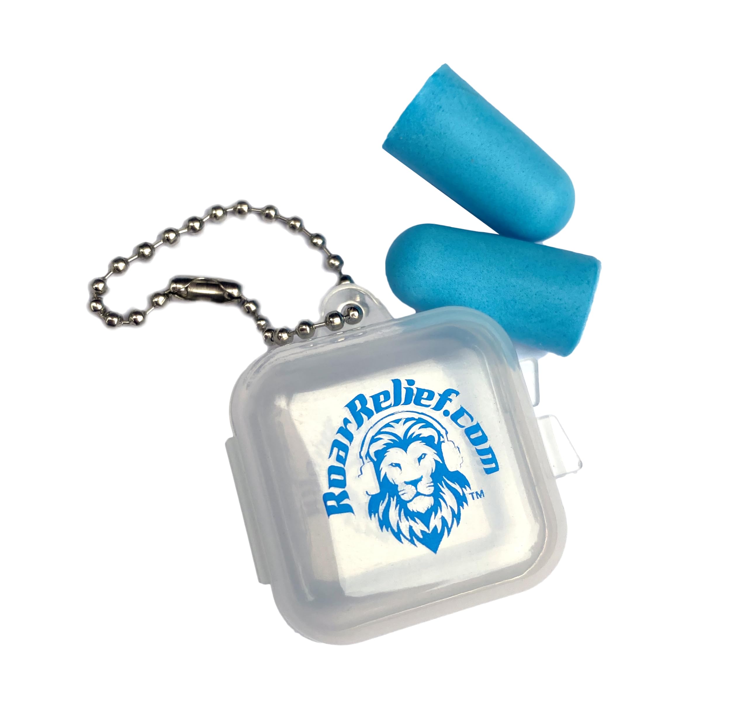 Roar Relief Earplugs for Football Games and Concerts/Carrying Case / 32 Noise Reduction Rating/Reusable Soft Foam Ear Plugs