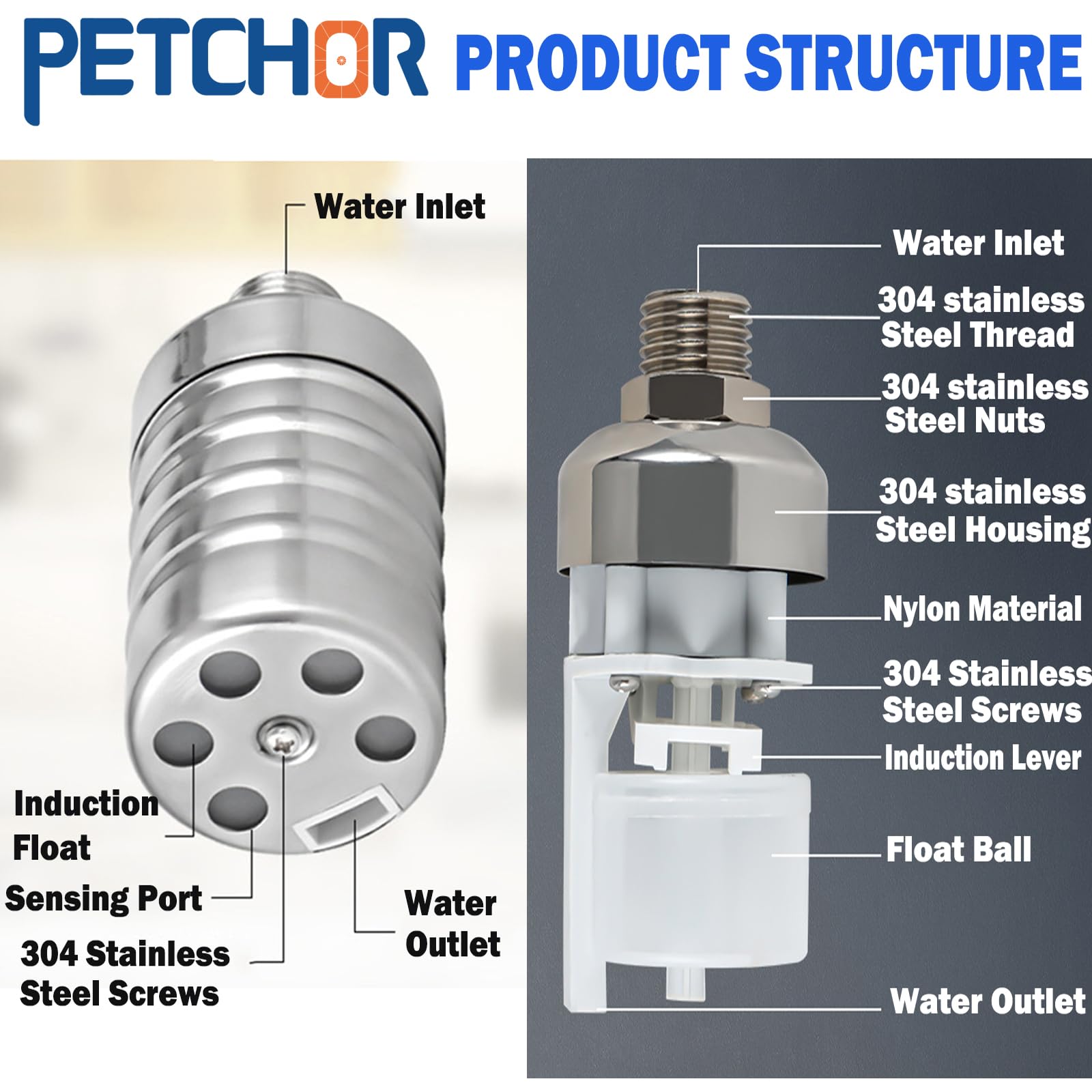 Water Float Valve 304 Stainless Steel Float Valve - Automatic Water ...