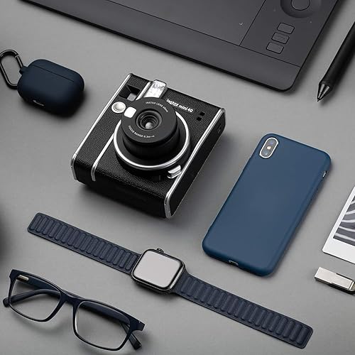 Miniatura 8 de Fujifilm Cámara instantánea Instax Mini 40 con aspecto negro vintage, cámara para niños, boda, cumpleaños o cualquier ocasión