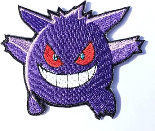 GENGAR Pokemon Go - Parche bordado de 3 pulgadas para coserplanchar, insignia de apliques de fantasma, Pokémon