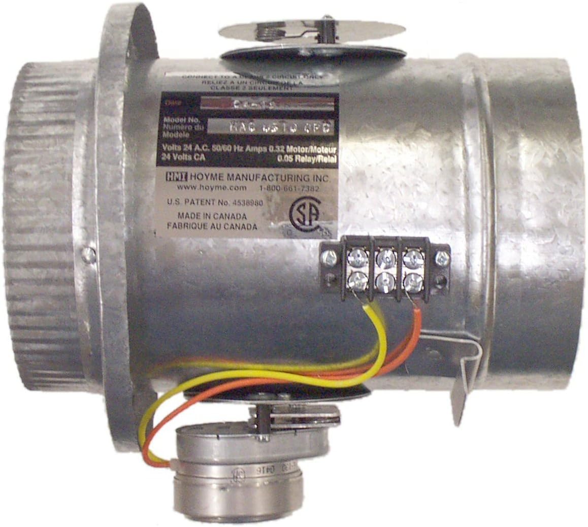 Universal Motorized Fresh Air Damper (Power Open) 6", Building