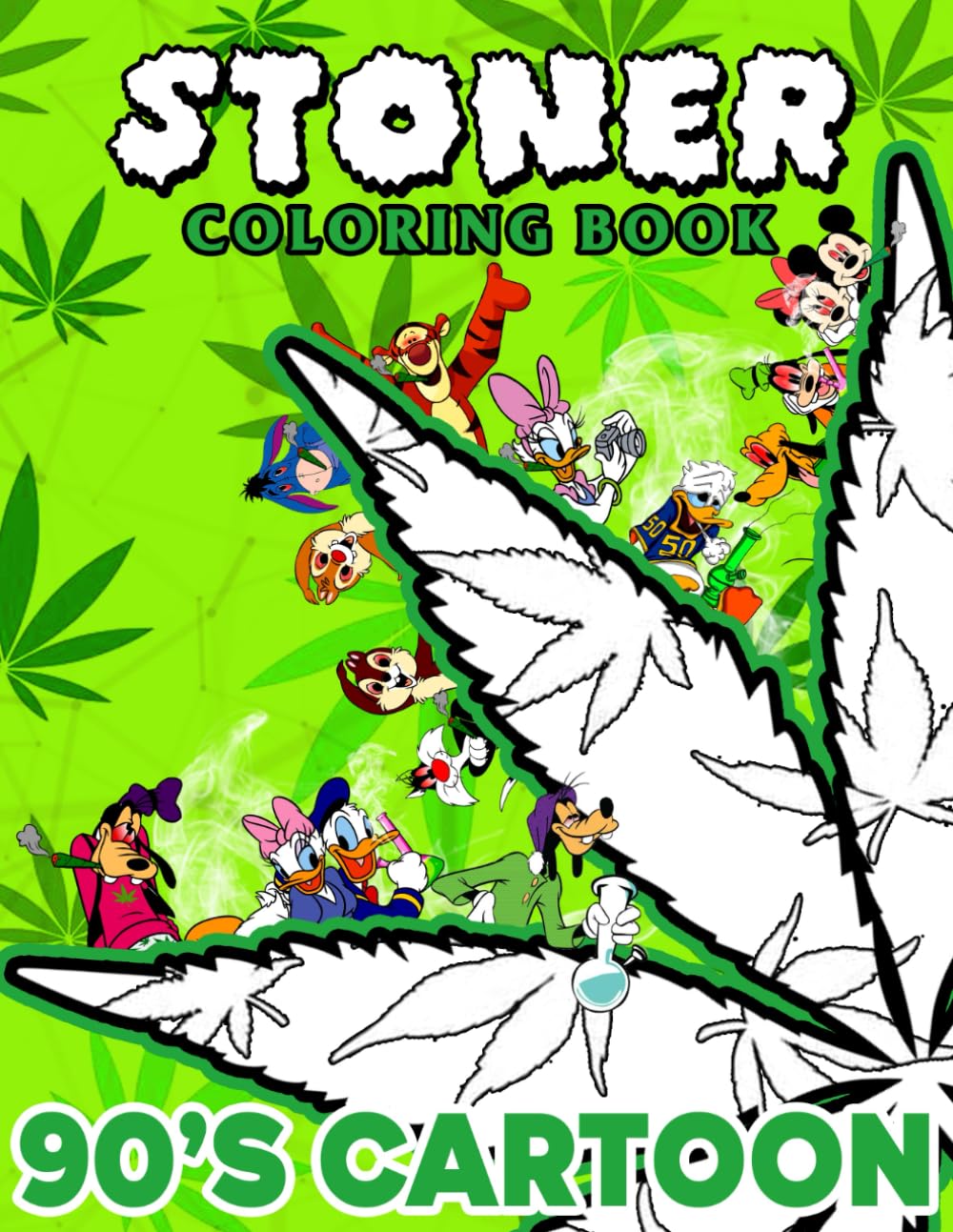 Stoner Coloring Book: 40+ Trippy & Psychedelic Designs for Stress Relief and Relaxation, Perfect for Weed Enthusiasts and Fans of Retro Cartoons to Unwind