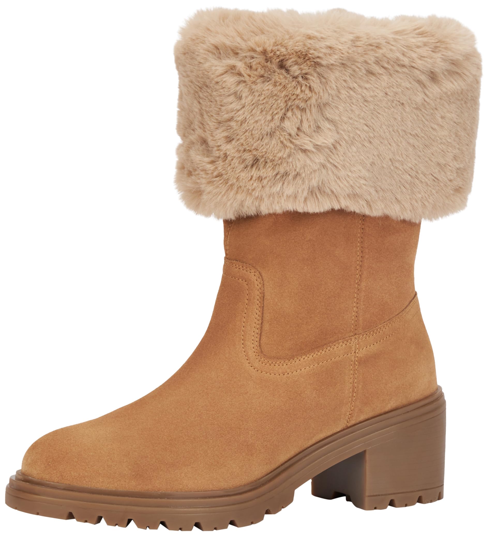 Geox Women's D Damiana Knee High Boot, Toffee/Beige, 2.5 UK