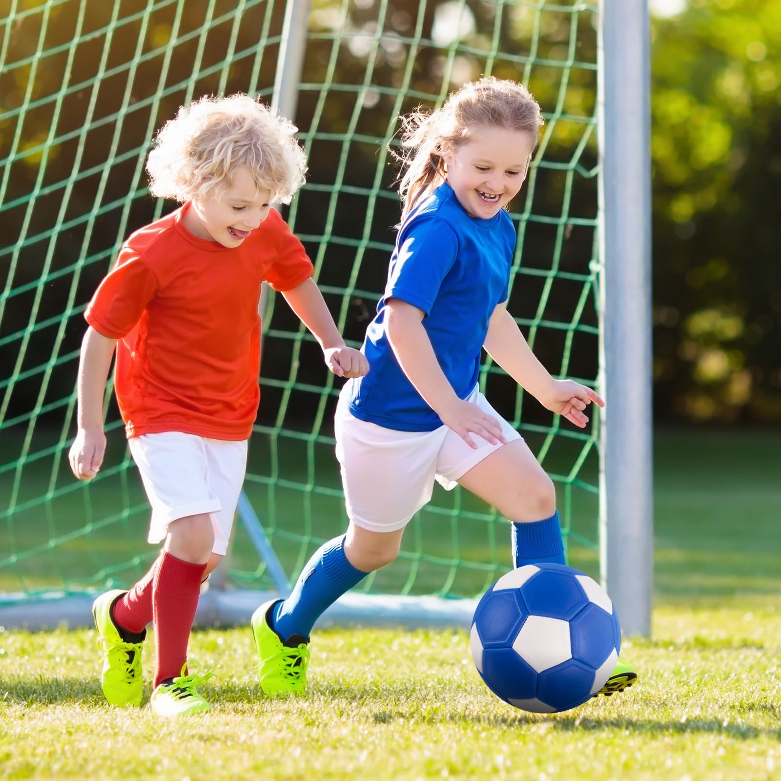 Palla da calcio, curva professionale, misura 4, pallone da calcio leggero in 20 cm, per bambini con pompa a sfera 1, regalo per bambini dai 6 ai 12 anni che amano il calcio