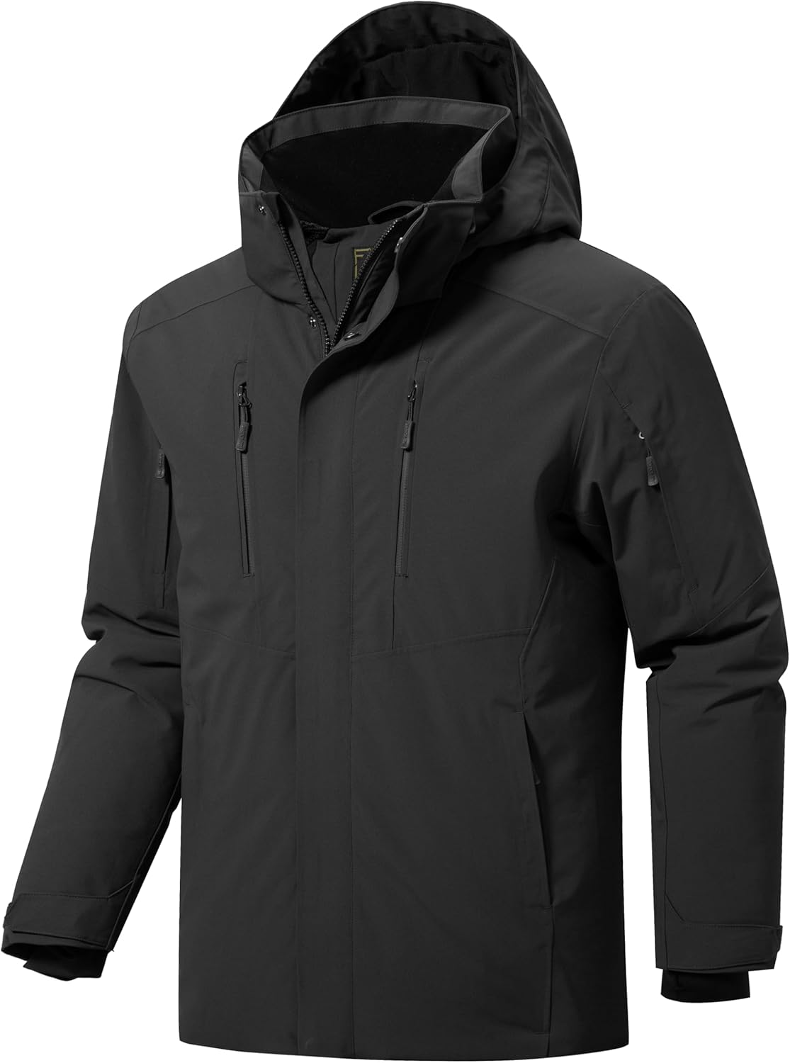 FREE SOLDIER Men's Waterproof Ski Snow Jacket Warm Winter Coat Snowboarding Raincoat Hooded Fully Taped Seams