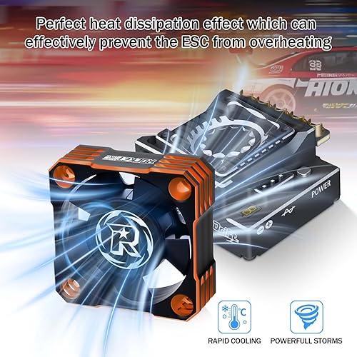 Miniatura 6 de Ventilador de refrigeración de motor RC de 1.181 in, ventilador de enfriamiento ESC de 28000 RPM, ventilador de disipador de calor modelo Rc para