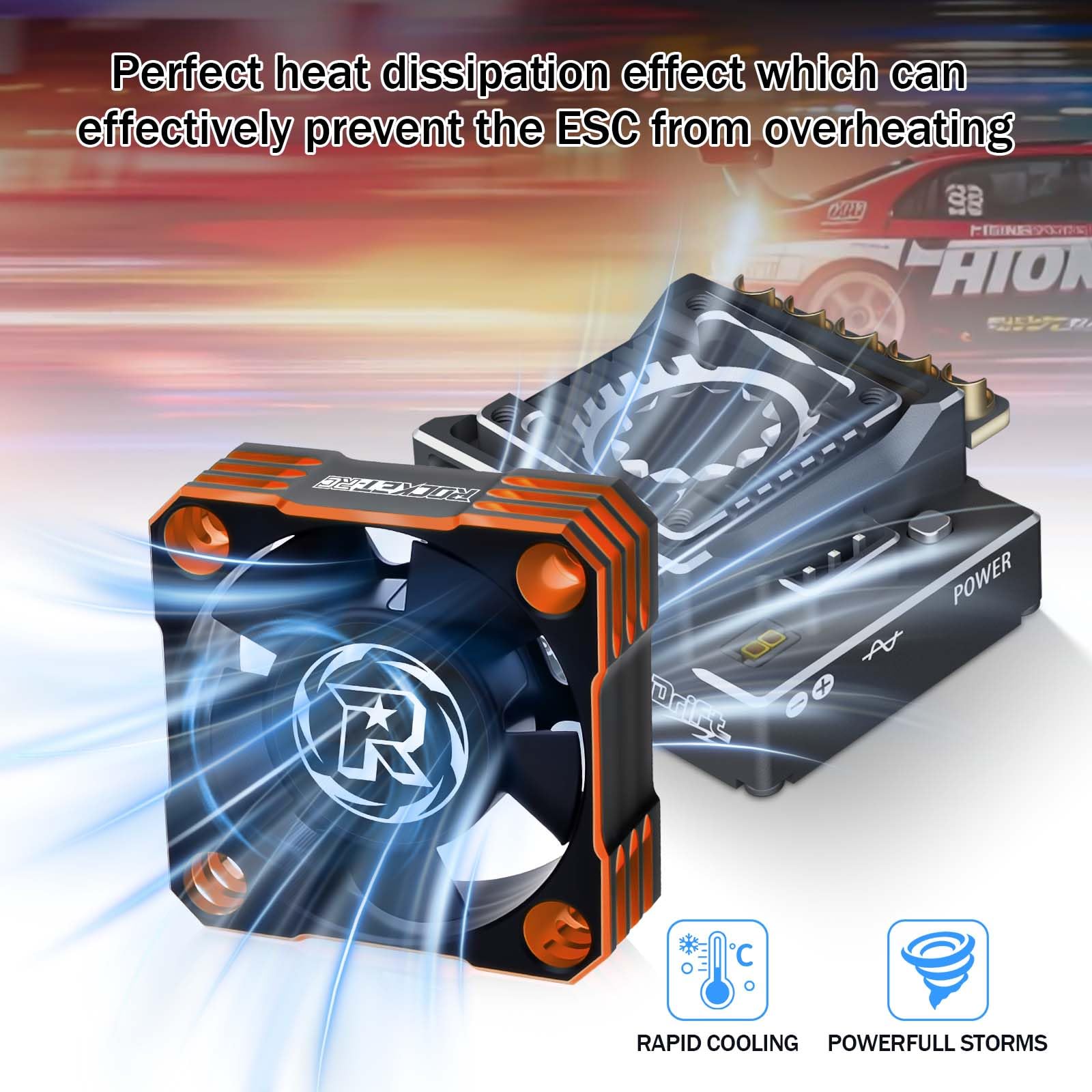 Ventilateur De Refroidissement Pour Moteur RC 30x30mm - 28 000 Tr/min, Compatible échelle 1/8 1/10 1/12, Moteurs 540/550 Brushless - Installation Facile