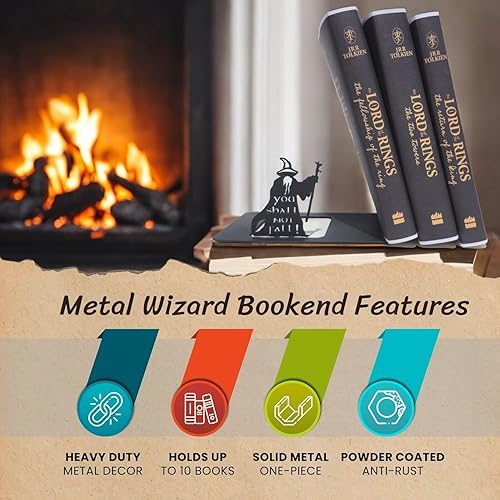 Miniatura 9 de Renovatio Sujetalibros de metal Mercenary & Baby - Sujetalibros de anime lindo, único, geek para el hogar, la oficina y la habitación de los niños,