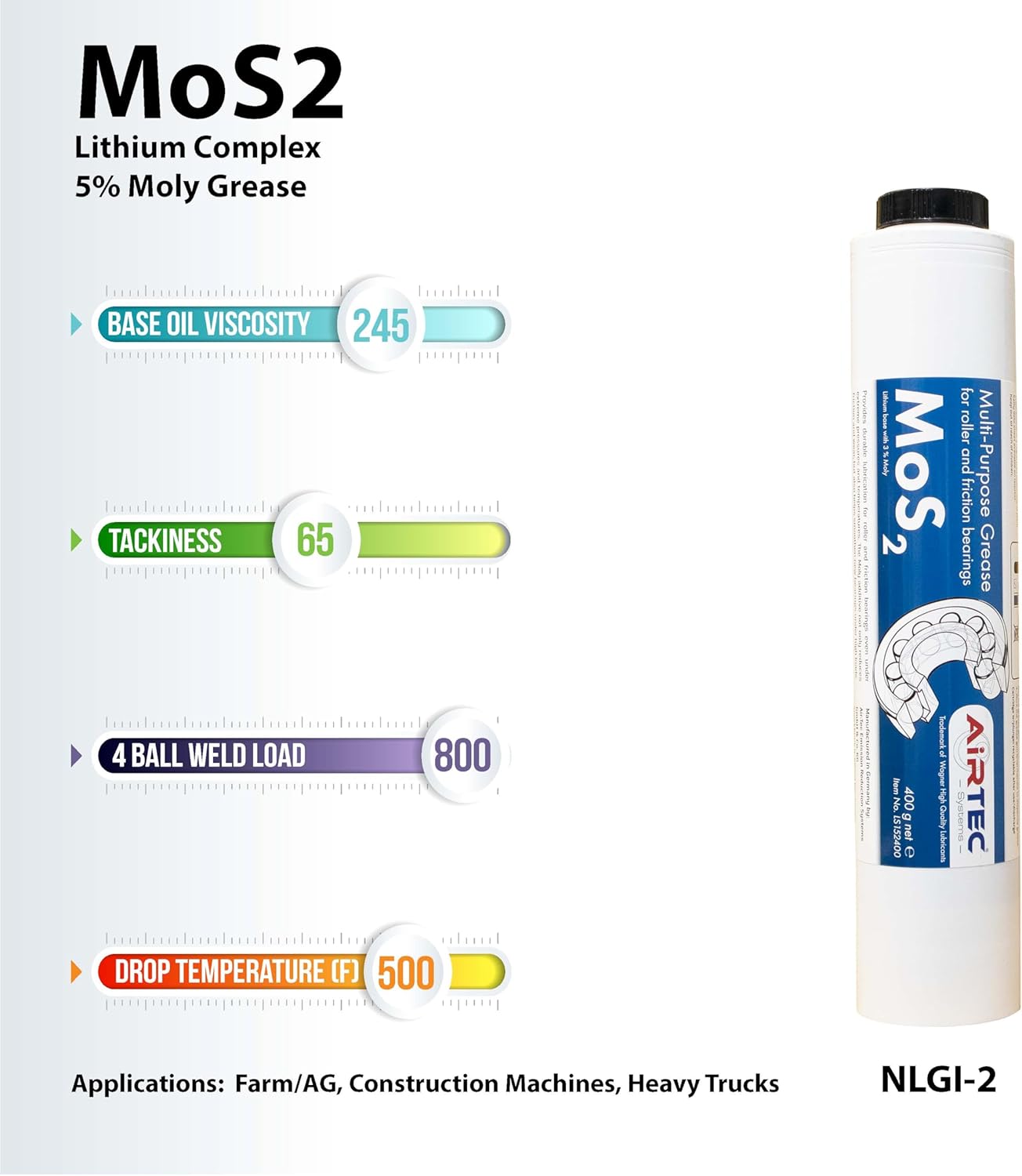 AirTec Lube-Shuttle® Pistol Grip Moly Grease Gun Kit