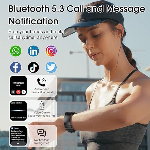 Miniatura 3 de Reloj inteligente, relojes inteligentes HD de 1.85 pulgadas para hombres y mujeres (respuestahacer llamadas), más de 100 modos deportivos reloj