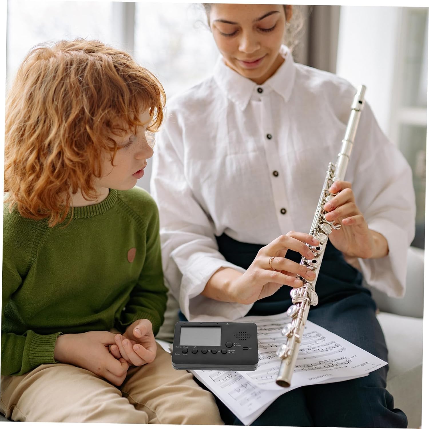 Clip on Musical Instrument Tuner with Metronome for Wind