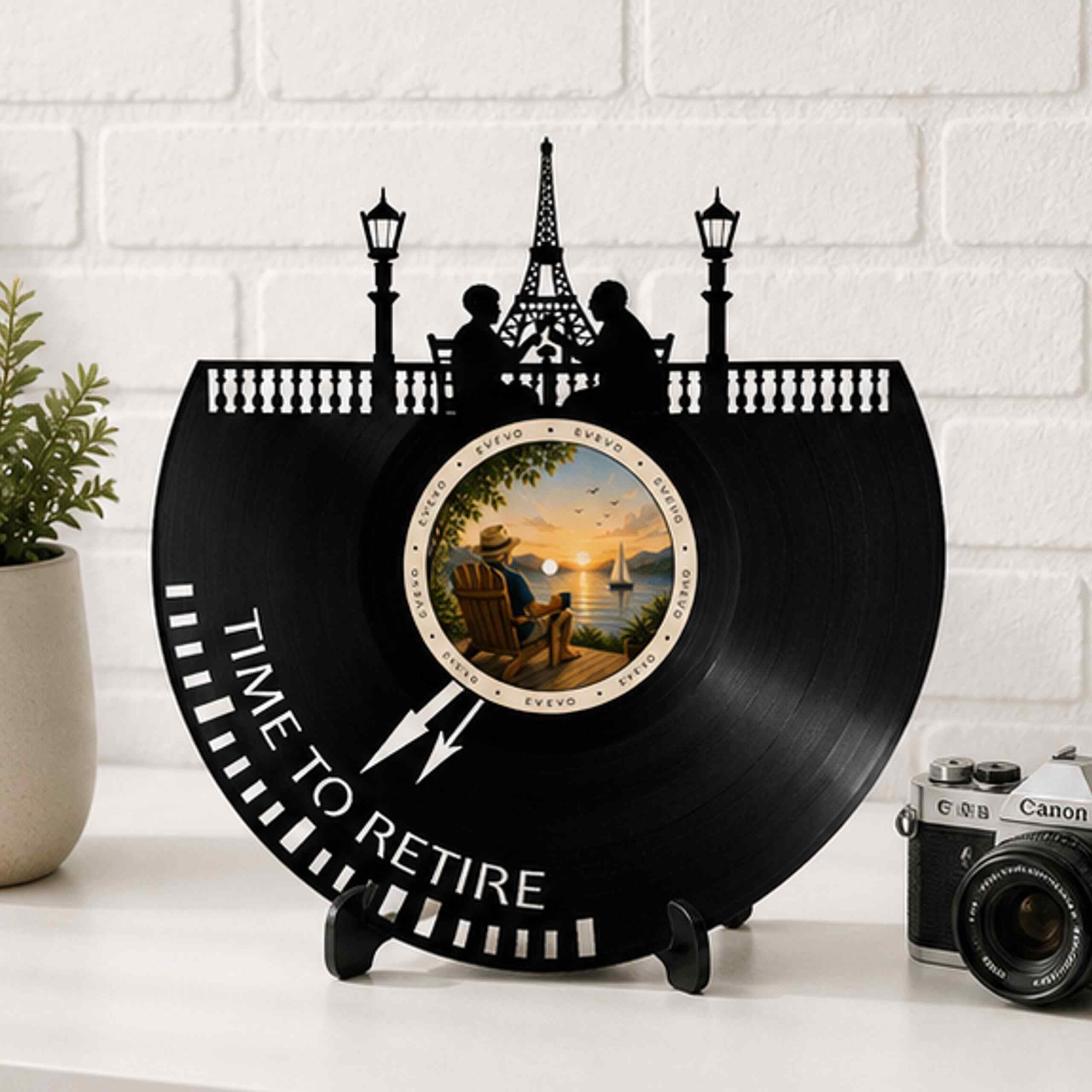 EVEVO D0018 - Decorazione da parete in vinile, motivo: pensionamento, regalo di addio, per colleghi e pensionati