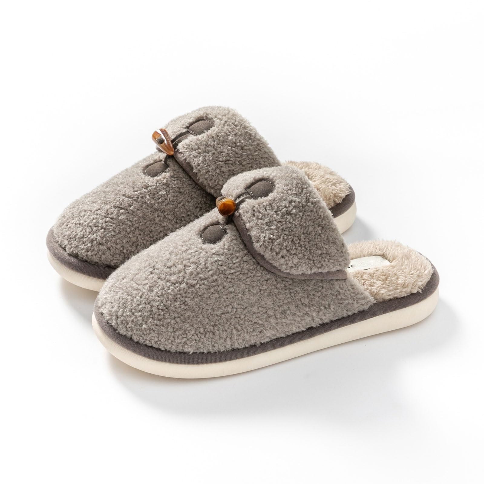 Pantoufles en coton pour femmes JFDBGU, chaussons d'intérieur en peluche maison taille 36-37