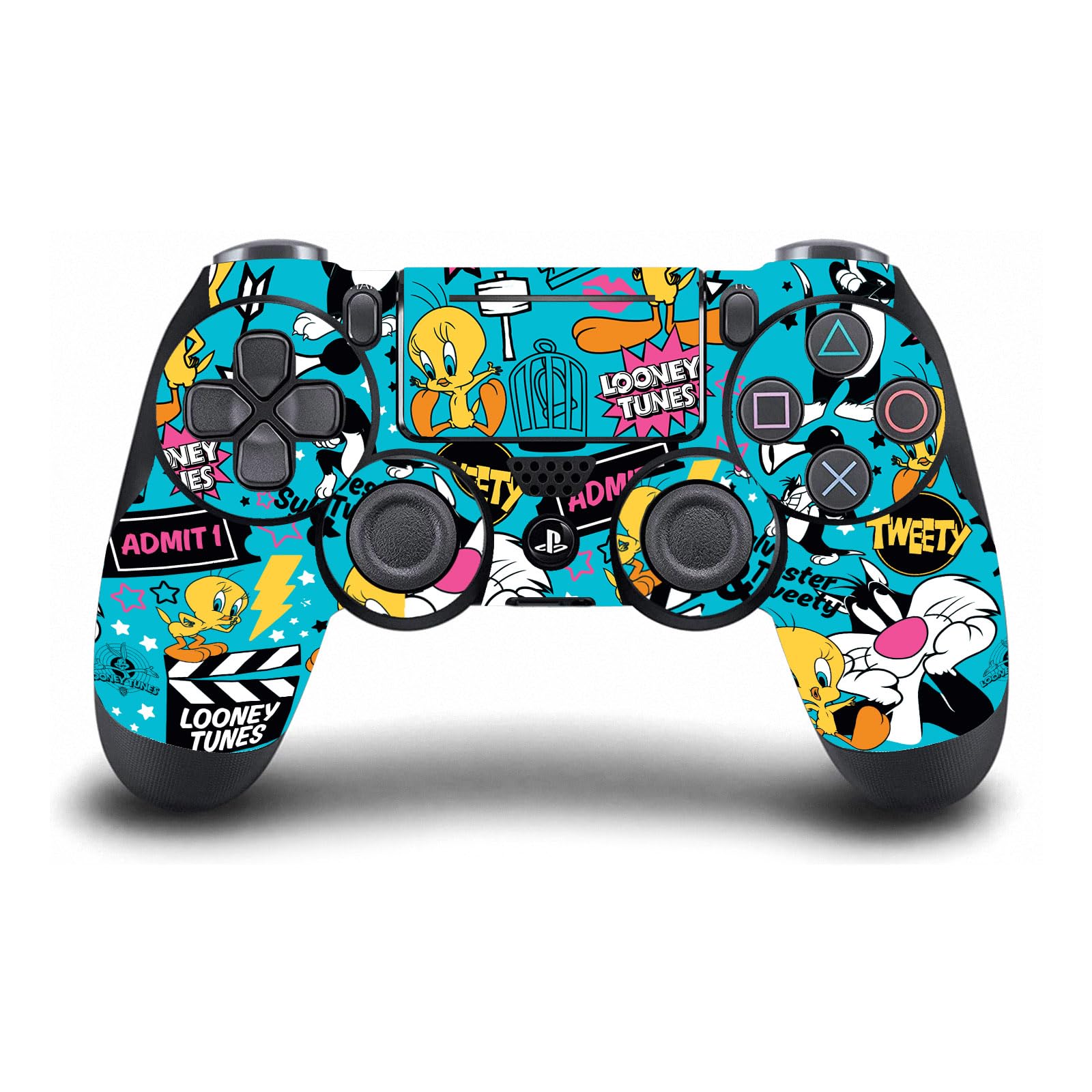 Head Case Designs Licenza Ufficiale Looney Tunes Sylvester The Cat Grafica E Personaggi Vinile Sticker Gaming Pelle Adesivo Compatibile con Sony PlayStation 4 PS4 Slim Console & DualShock 4 Controller