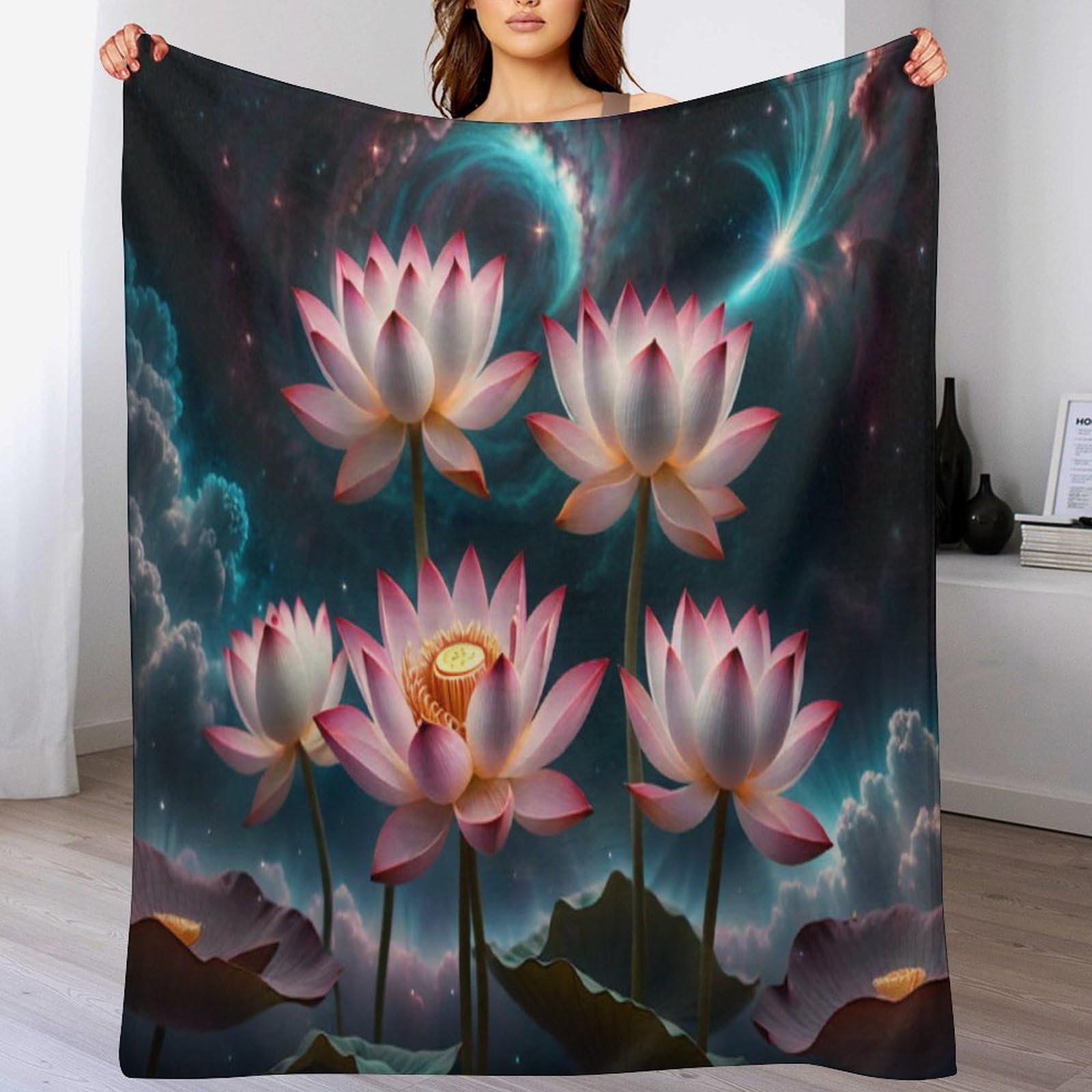 Manta de loto de alta suavidad y tacto premium 180x200 para el hogar