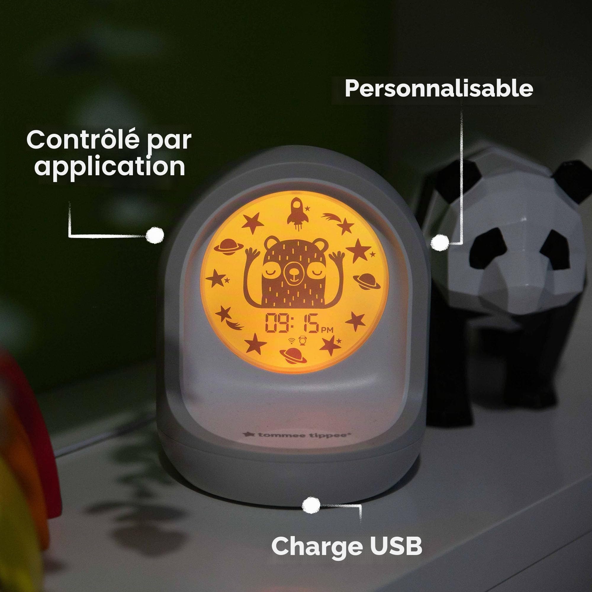 Tommee Tippee Réveil éducatif Timekeeper, aide au sommeil connectée pour les enfants