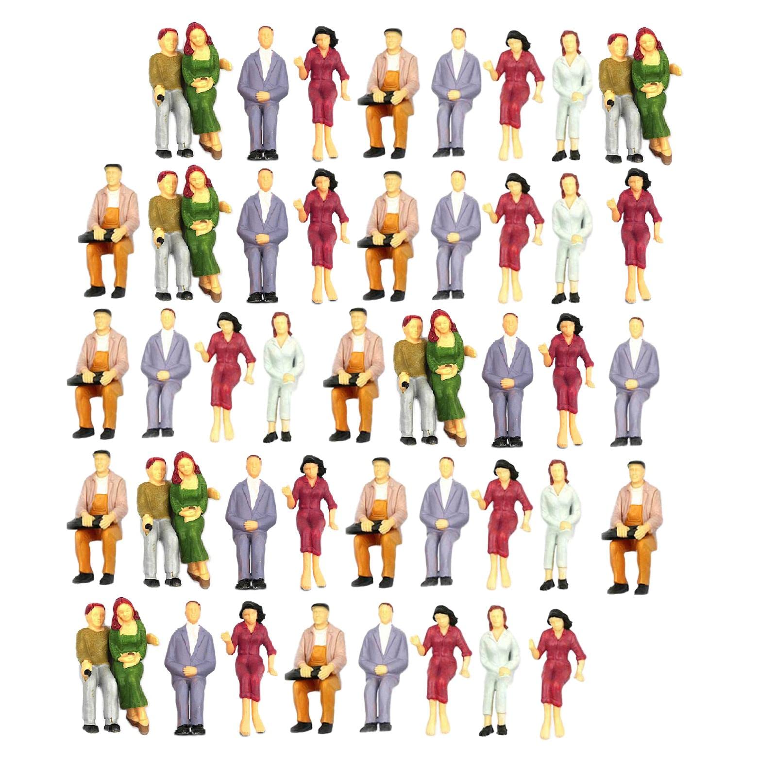 100pcs Painted Model Train Seated People Passengers Figures 1:75-1:200 1:150|Toys & Hobbies | Model Railroads & Trains | HO Scale |100 Pieces People Figures-image-48