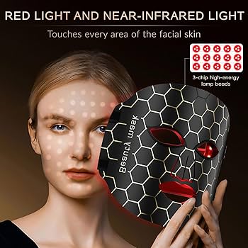 Amazon.co.jp: 顔用レッドライトマスク、7色LEDライトフェイスマスク